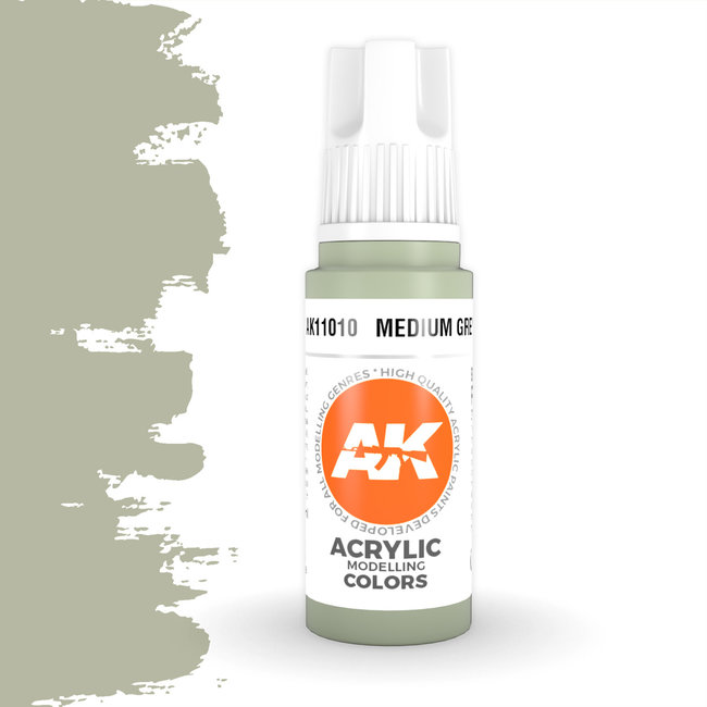 AK interactive Medium Grey Acrylic Modelling Colors - 17ml - AK11010