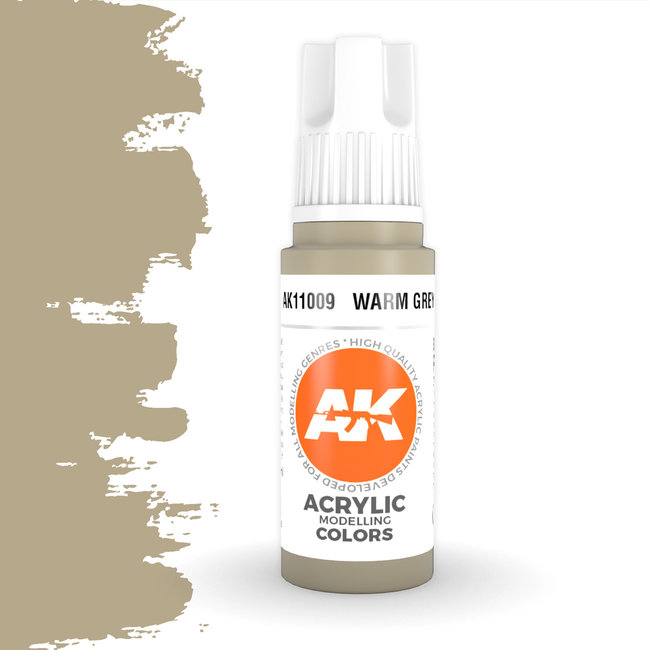 AK interactive Warm Grey Acrylic Modelling Colors - 17ml - AK11009