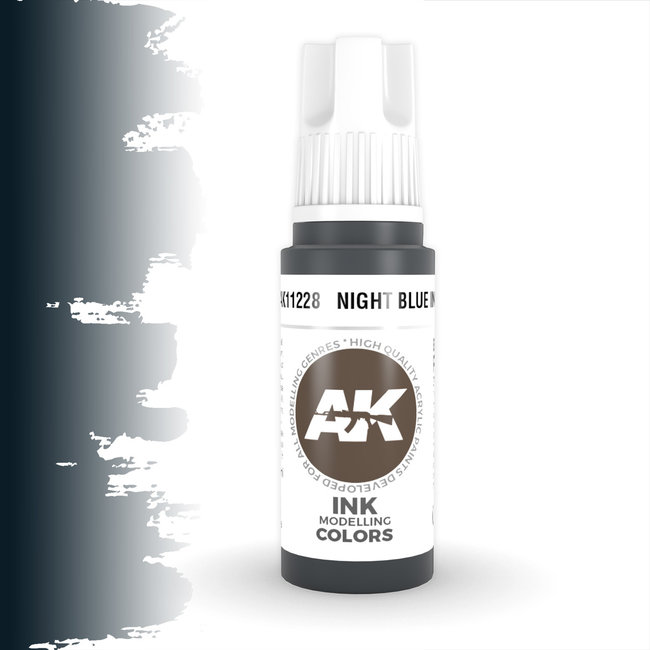AK interactive Night Blue Ink Ink Modelling Colors - 17ml - AK11228
