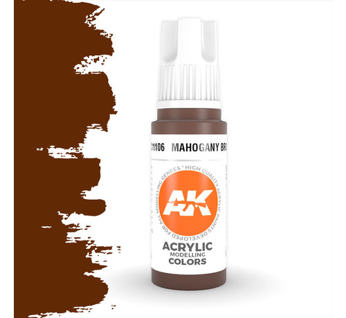 AK interactive Mahogany Brown Acrylic Modelling Colors - 17ml - AK11106