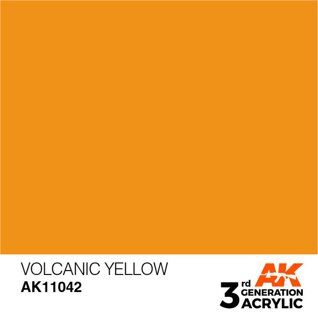 AK interactive Volcanic Yellow Acrylic Modelling Colors - 17ml - AK11042