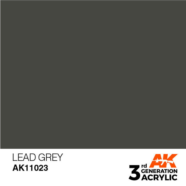 AK interactive Lead Grey Acrylic Modelling Colors - 17ml - AK11023