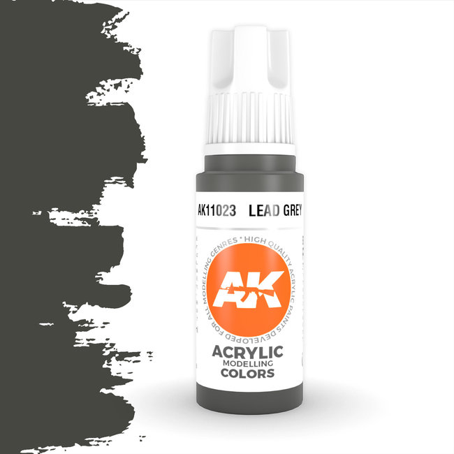 AK interactive Lead Grey Acrylic Modelling Colors - 17ml - AK11023