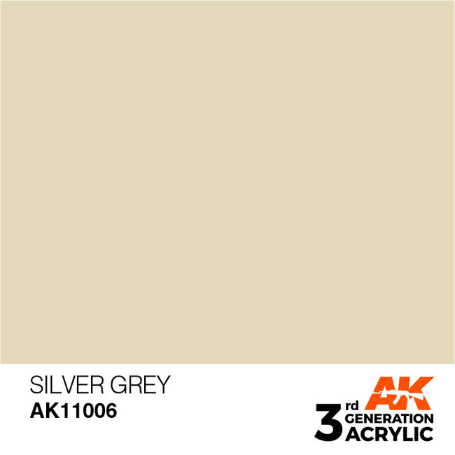 AK interactive Silver Grey Acrylic Modelling Colors - 17ml - AK11006