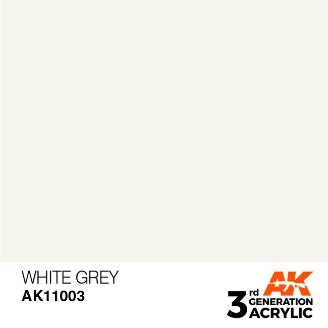 AK interactive White Grey Acrylic Modelling Colors - 17ml - AK11003