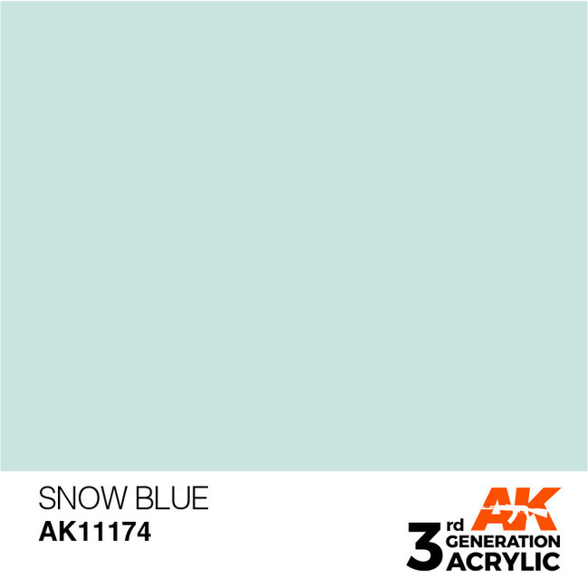 AK interactive Snow Blue Acrylic Modelling Colors - 17ml - AK11174