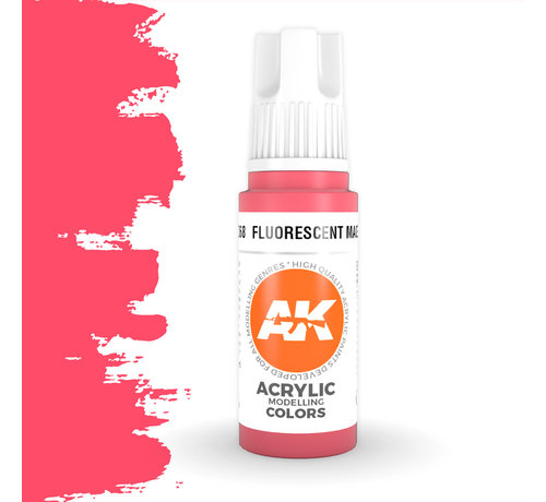 AK interactive Fluorescent Magenta Acrylic Modelling Colors - 17ml - AK11068