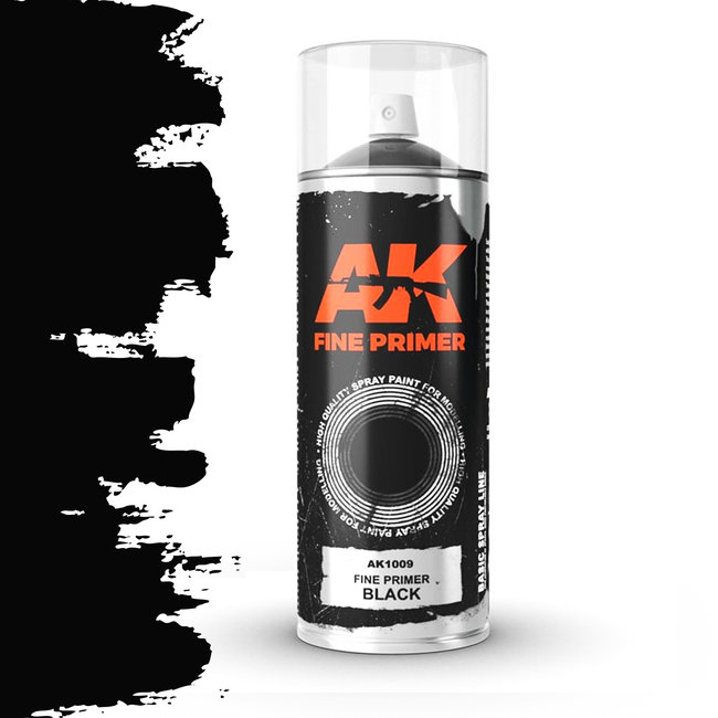 AK interactive Fine Primer Black Spray - 400ml - AK1009