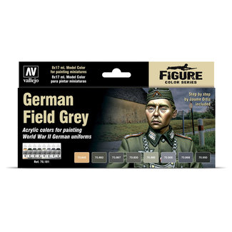 Vallejo Model Color German Field Grey - 8 kleuren - 17ml - 70181 - image