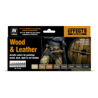 Vallejo Model Color Wood and Leather - 8 colors - 17ml - 70182 - image