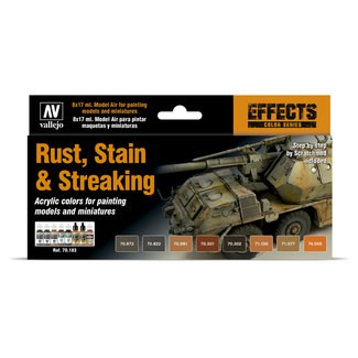 Vallejo Model Color Rust, Stain and streaking - 8 colors - 17ml - 70183 - image