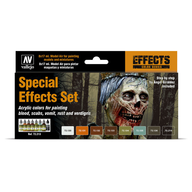 Vallejo Game Effects Special Effects Set - 8 colors - 17ml - 72213