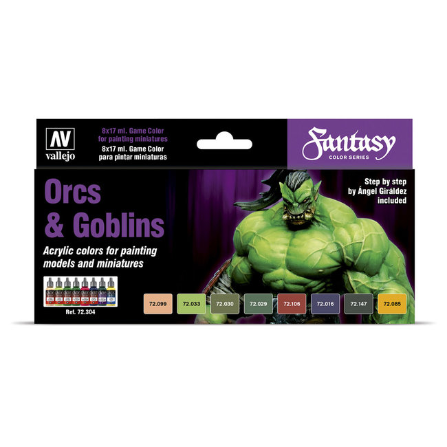 Vallejo Game Color Orcs and Goblins - 8 Colors - 17ml - 72304