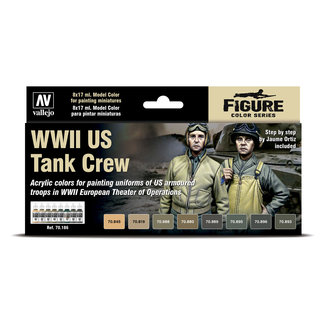 Vallejo Model Color WWII US Tank Crew - 8 colors - 17ml - 70186
