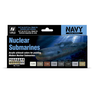 Vallejo Model Air Nuclear Submarines - 8 colors - 17ml - 71611