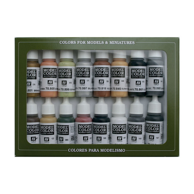 Vallejo Model Color Set  German Colors WWII - 16 colors - 17ml - 70107