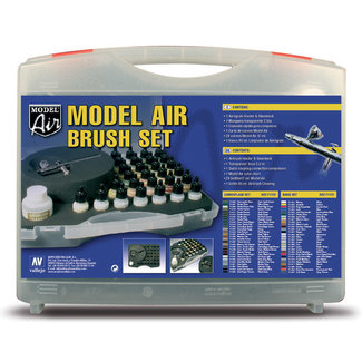 Vallejo Model Air Basic Set + Airbrush - 29 colors - 17ml - 71172
