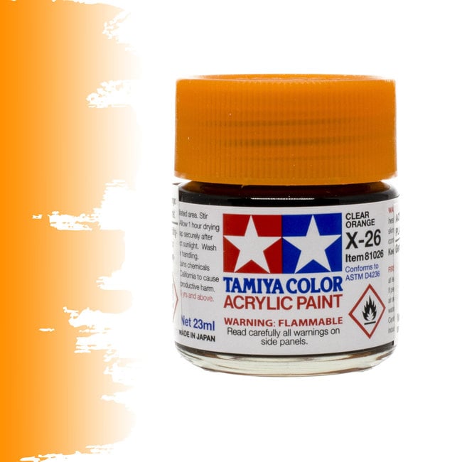 Tamiya Clear Orange - X-26 - 23ml - TAM 81026