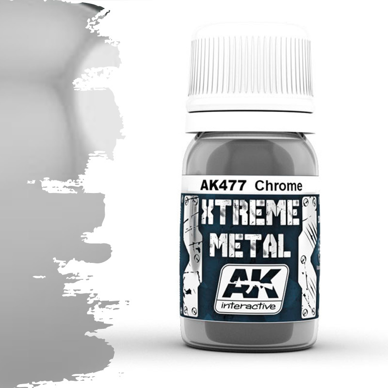 AK interactive Xtreme Metal Chrome - 30ml - AK477 - Scenery Workshop BV AK interactive Xtreme Metal Chrome - 30ml - AK477 - Scenery Workshop BV