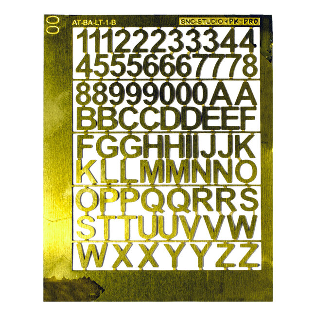 Ätztech Ätztech Latin Character Set 1 Big - Photo-Etch - AT-BA-LT-1B