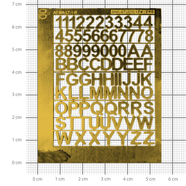 Ätztech Ätztech Latin Character Set 1 Big - Photo-Etch - AT-BA-LT-1B