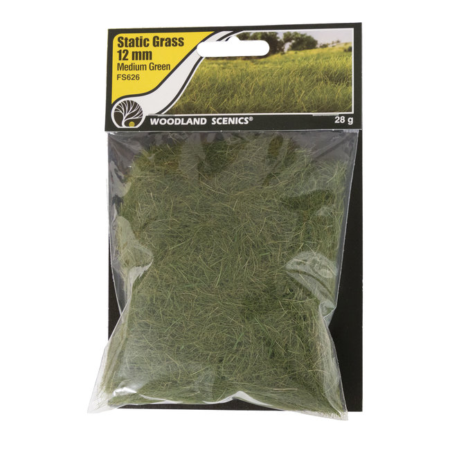 Woodland Scenics Woodland Scenics Static Grass Medium Green 12mm - 28gr - FS626