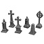 Mini Monsters Mini Monsters Cemetery Monuments - 6x - MM-0106