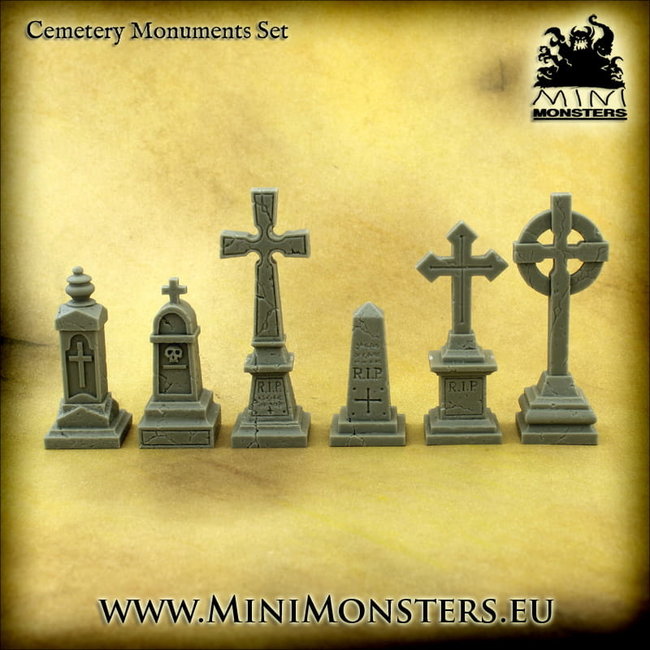 Mini Monsters Mini Monsters Cemetery Monuments - 6x - MM-0106