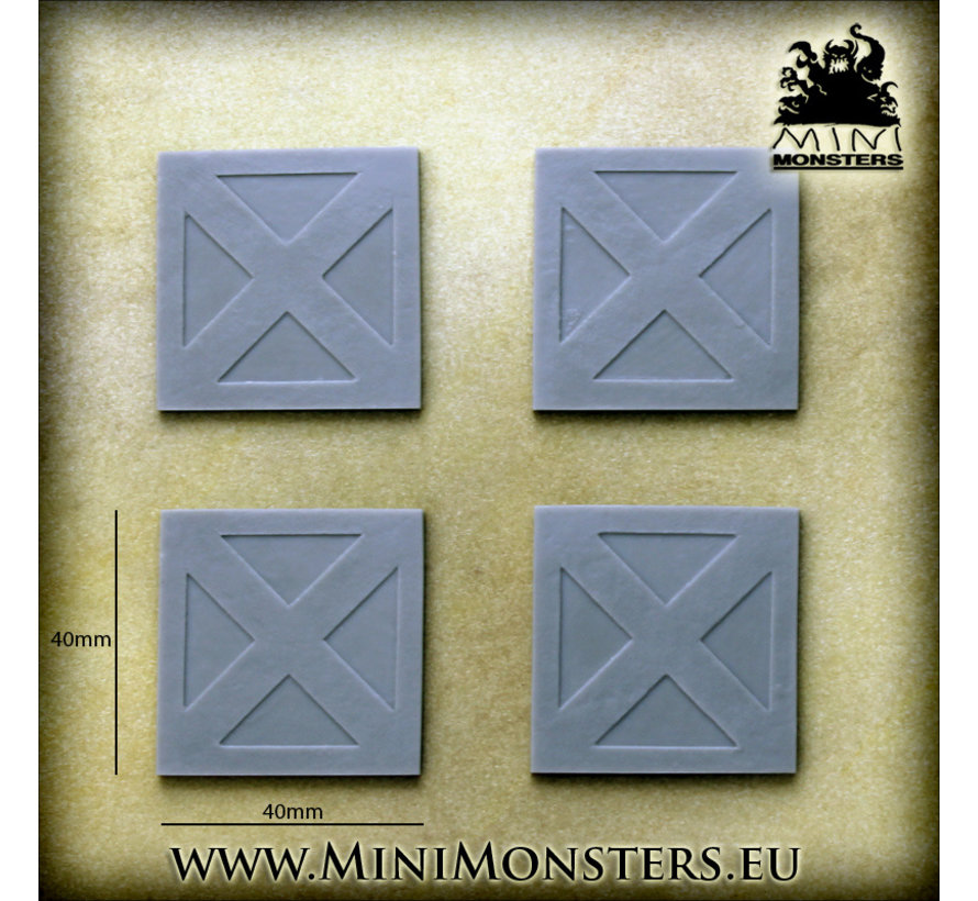 Mini Monsters Metal Platforms Set 1 - 4x - MM-0093
