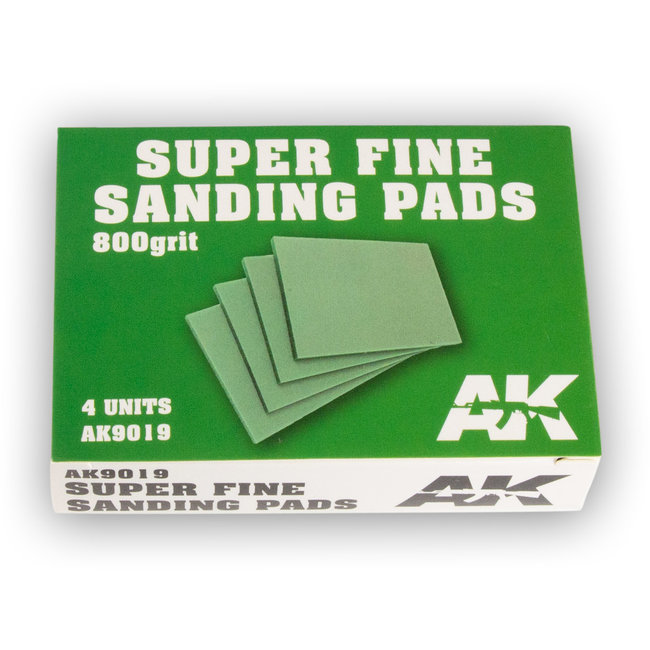 AK interactive AK interactive Super Fine Sanding Pads 800 grit - 4x - AK9019
