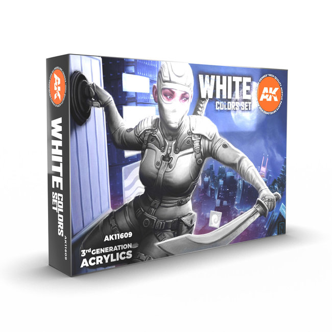 AK interactive AK interactive White Colors Set- 6 kleuren - 17 ml - AK11609