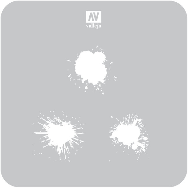 Vallejo Vallejo Paint Stains - 1/35 - Texture Effects Airbrush Stencil - ST-TX005