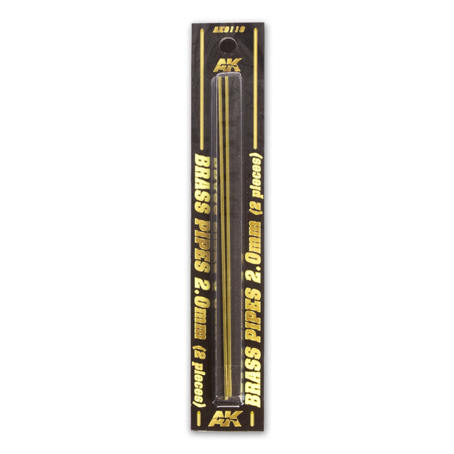 AK interactive AK interactive Brass Pipes 2,0mm - 2x - AK9118