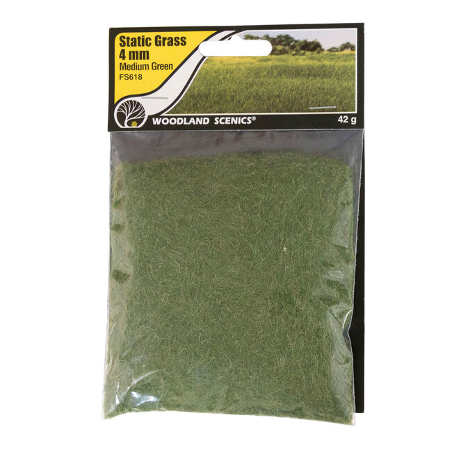 Woodland Scenics Woodland Scenics Static Grass Medium Green 4mm - 42gr - FS618