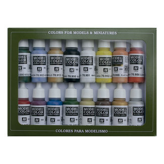 Vallejo Model Color Set Basic Colors USA - 16 colors - 17ml - 70140