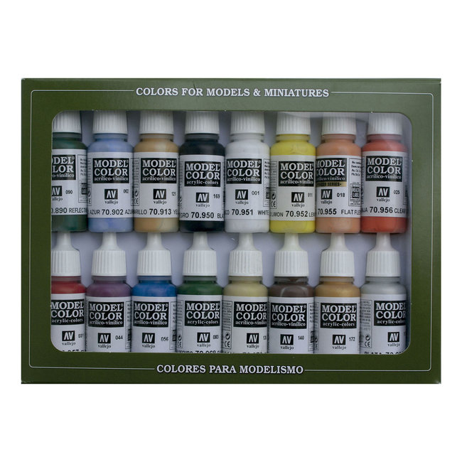 Vallejo Model Color Set Basic Colors USA - 16 kleuren - 17ml - 70140