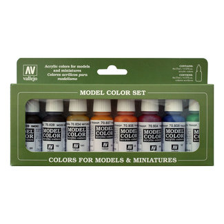 Vallejo Model Color Transparant Colors - 8 kleuren - 17ml - 70136