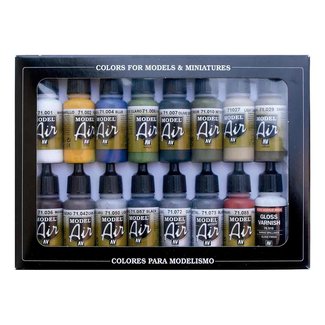 Acrylic colors set for Airbrush Vallejo Model Air Set 71174 Basic