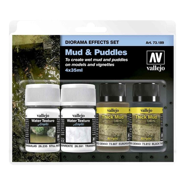 Vallejo Diorama Effects Set Mud & Puddles - 35ml - 73189