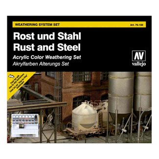 Vallejo Model Color Rust and Steel - 8 kleuren -17ml - 70150