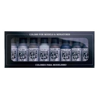 Vallejo Model Air Basic Metallic Colors Set - 8 kleuren - 17ml - 71176