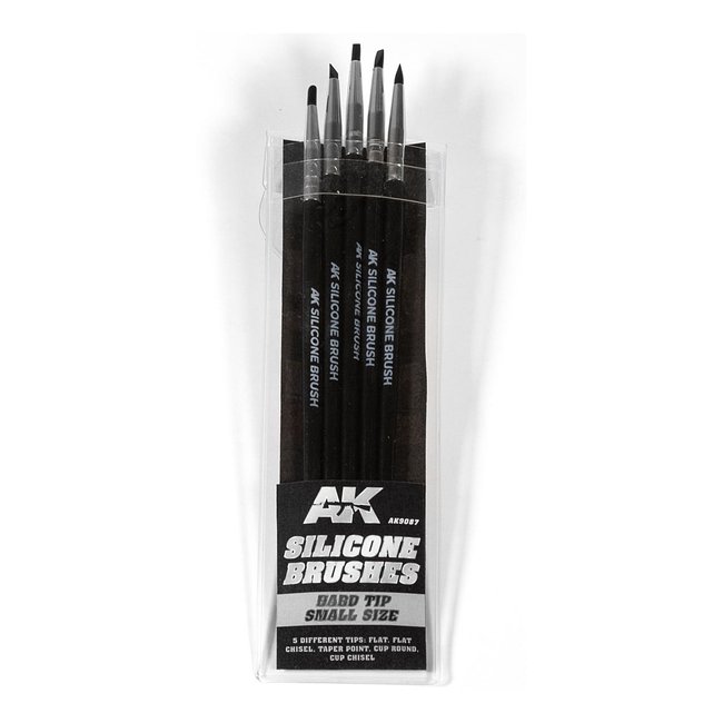 AK interactive AK interactive Siliconen Brushes - Small - Hard - 5x - AK9087