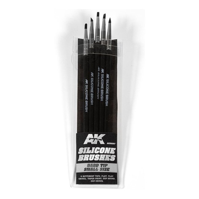 AK interactive AK interactive Siliconen Penselen - Small - Hard - 5x - AK9087