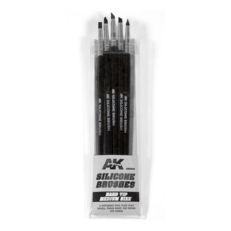 AK interactive Siliconen Brushes - Medium - Hard - 5x - AK9088