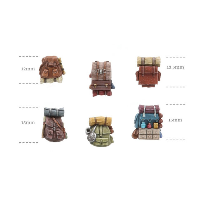 Tabletop-Art Tabletop-Art Adventurer backpacks Set 1 - 6x - TTA601107