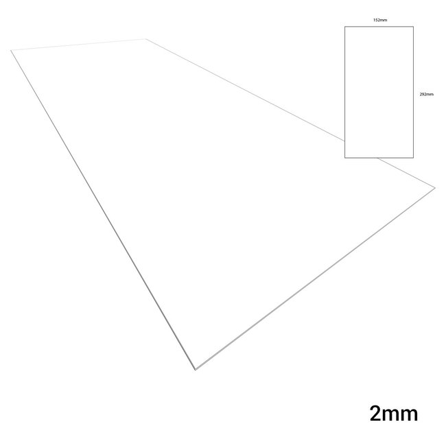 Evergreen Evergreen Plasticard White - 2mm - 152x292mm - 1x - 9080