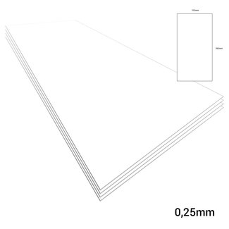 Evergreen Plasticard White -  0,25mm - 152x292mm - 4x - 9010