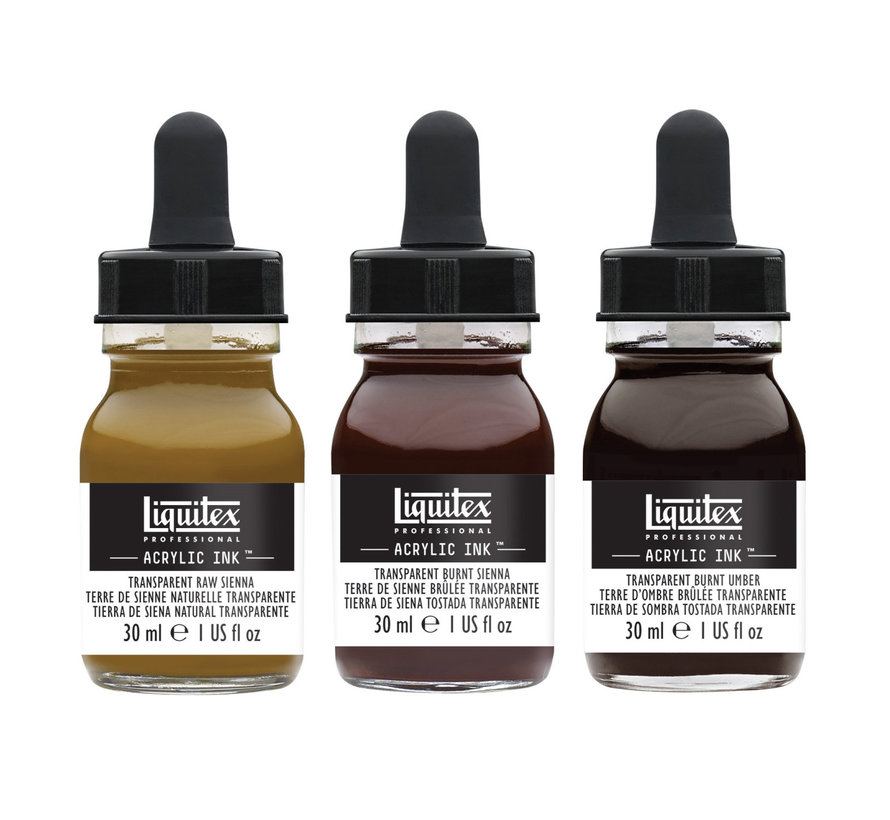 Liquitex Professional Acryl Ink! Transparants Set - 3 kleuren - 30ml - 3699239