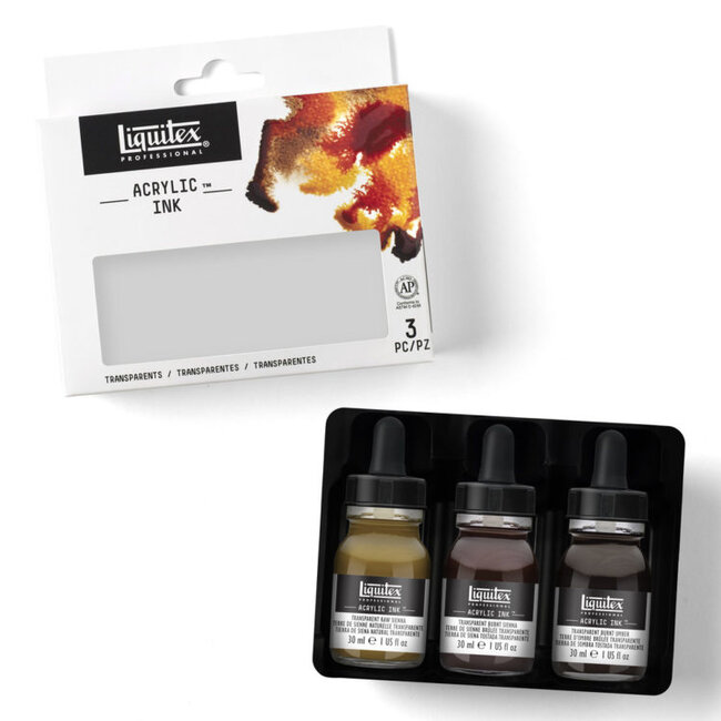 Liquitex Liquitex Professional Acryl Ink! Transparants Set - 3 kleuren - 30ml - 3699239