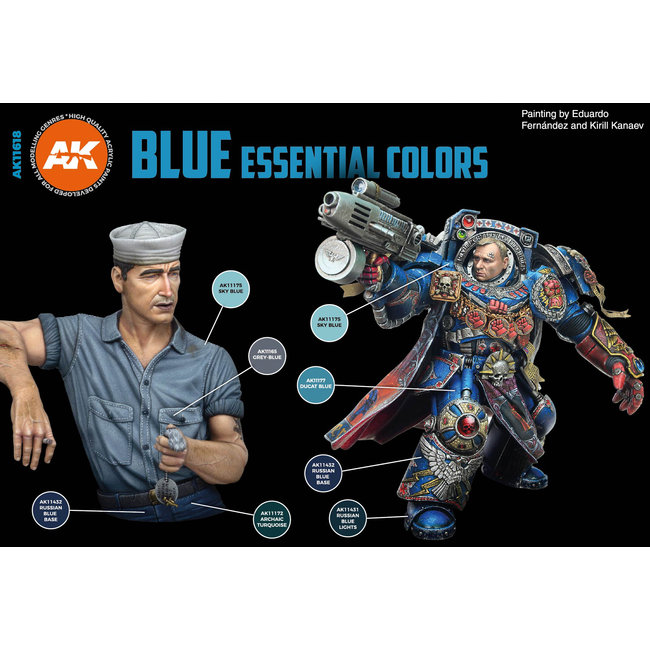 AK interactive AK interactive Blue Essential Colors - 6 kleuren - 17ml - AK11618